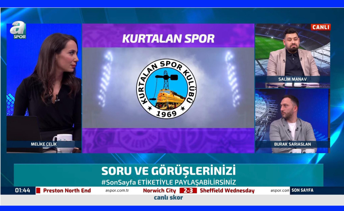 A Spor’da Kurtalanspor Tanıtımı! Canlı Yayında İlginç Anlar Yaşandı