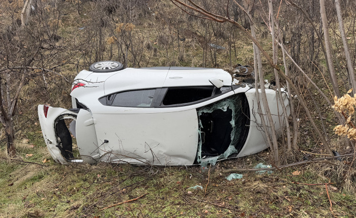 Elazığ'da şarampole devrilen otomobilin sürücüsü yaralandı