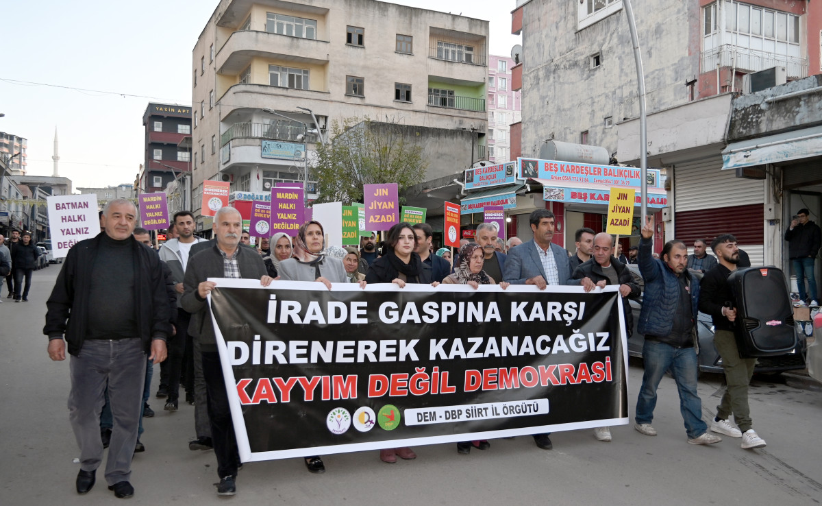 Kurtalan’da Kayyum Protestosu